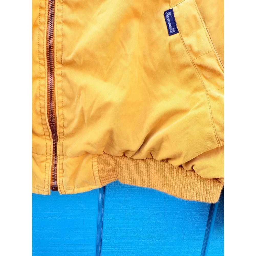 Faconnable Albert Goldberg Mustard‎ Yellow Bomber Jacket Water Repellent Size L